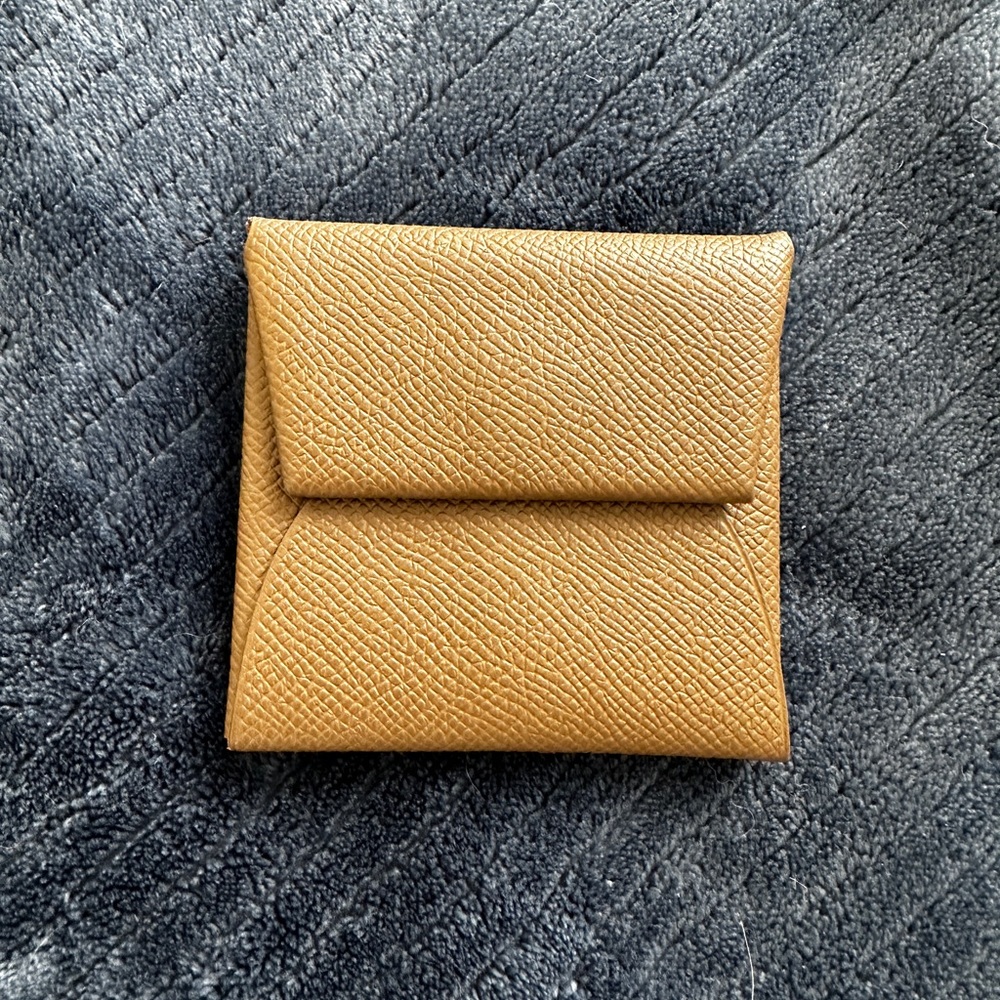 Authentic Hermes Epsom Bastia Coin Purse Etoupe